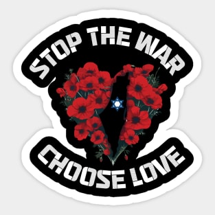 stop the war choose love Sticker